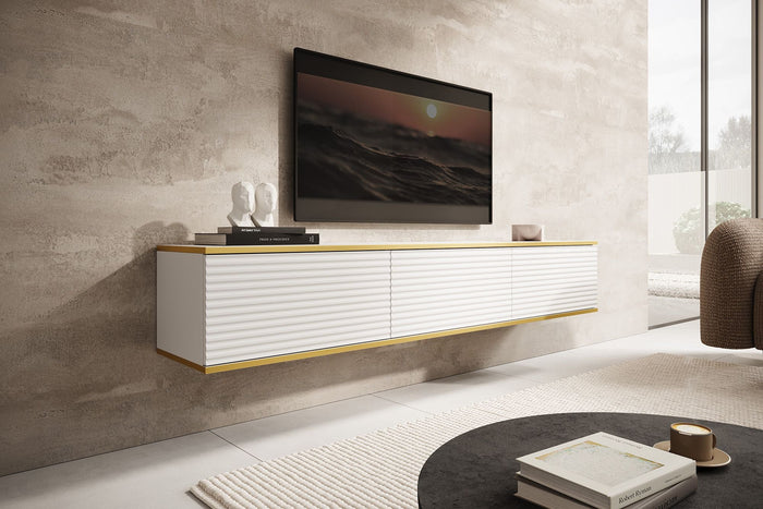 Meubella - TV-Meubel Orleans 2 - Wit - 175 cm