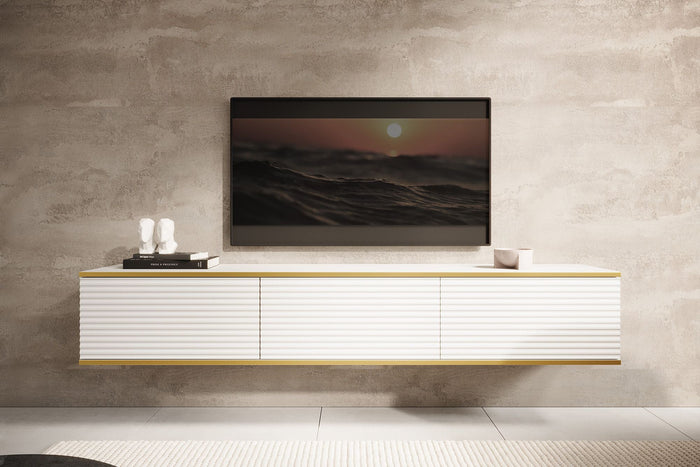 Meubella - TV-Meubel Orleans 2 - Wit - 175 cm