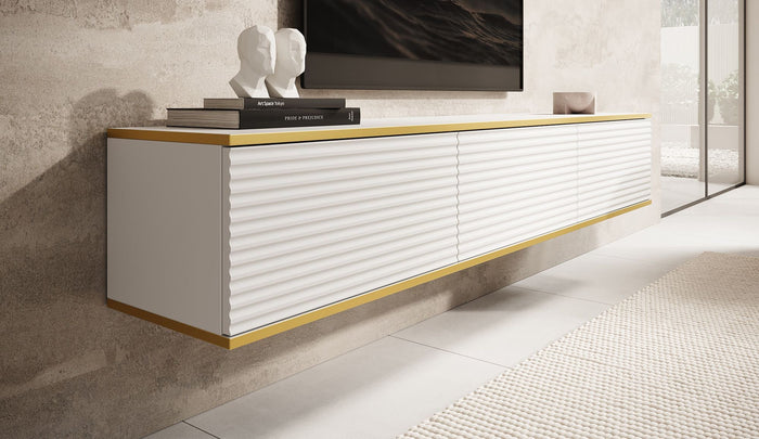 Meubella - TV-Meubel Orleans 2 - Wit - 175 cm