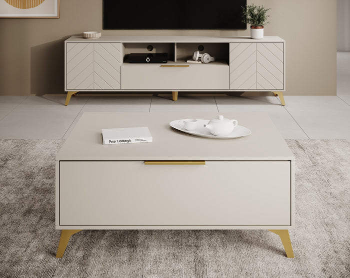 Meubella - Salontafel Xiano - Beige - 103 cm