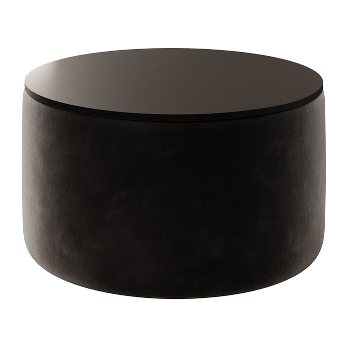 Meubella - Salontafel Marcio - Zwart velvet - 75 cm