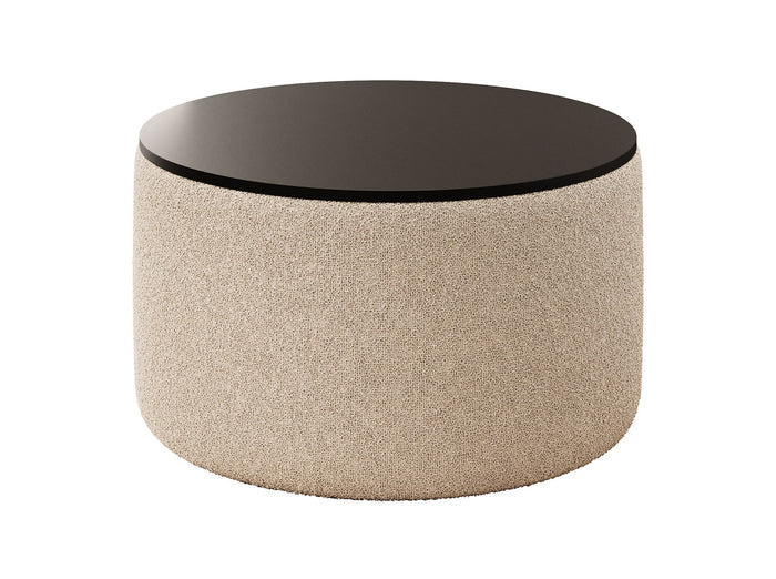 Meubella - Salontafel Marcio - Beige teddystof - Boucle  - 75 cm