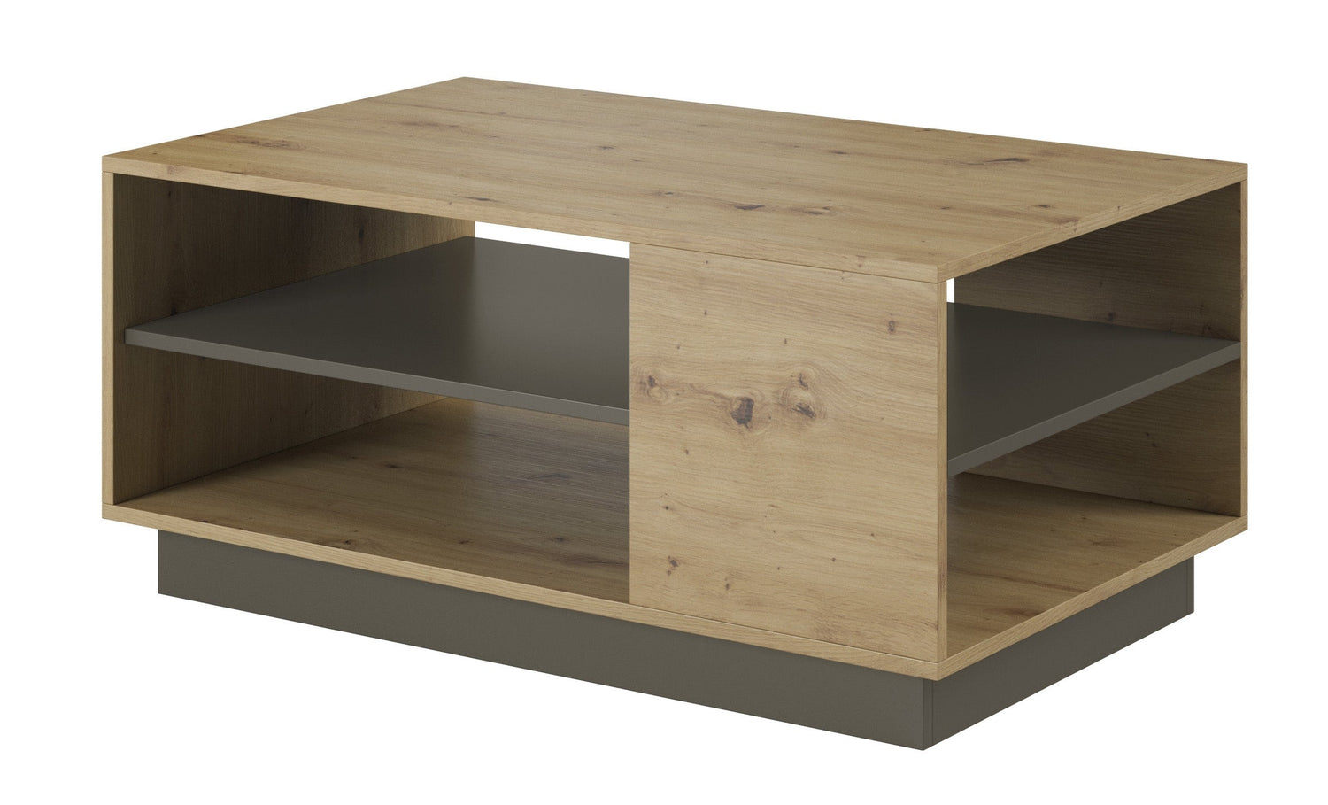 Meubella - Salontafel Ashley - Eiken - Grijs - 100 cm