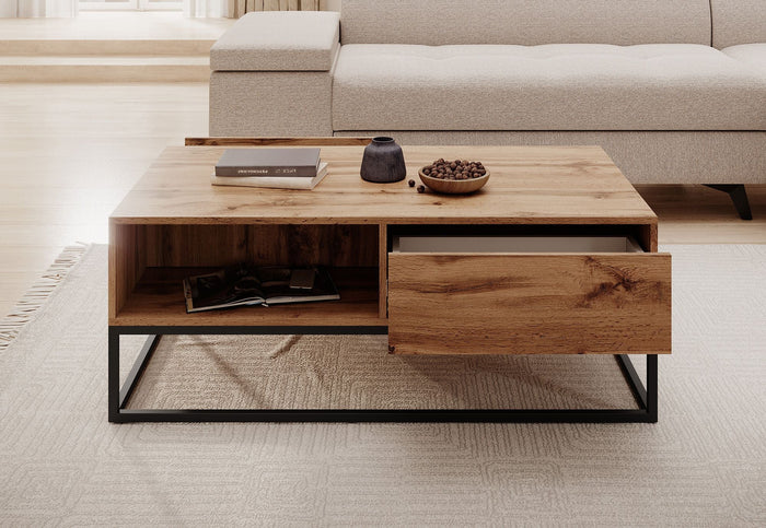 Meubella - Salontafel Delta - Eiken - 120 cm