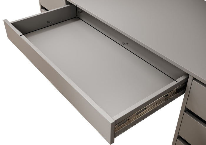 Meubella - Bureau Avio 2 - Wit hoogglans - 154 cm