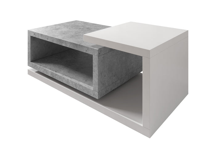 Meubella - Salontafel Bello - Beton - Wit - 120 cm