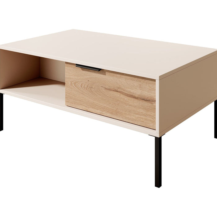 Meubella - Salontafel Ramirez - Beige - Eiken - 97 cm