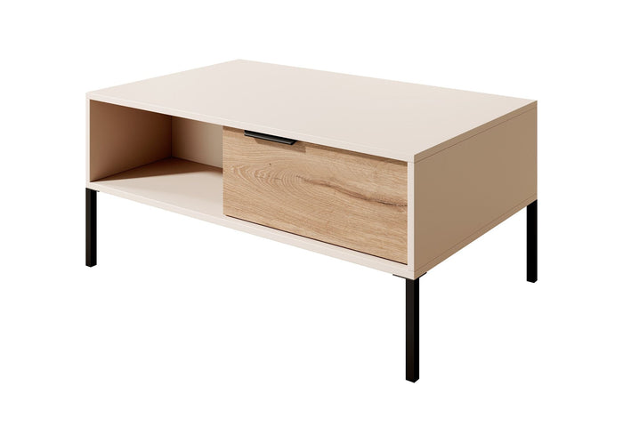 Meubella - Salontafel Ramirez - Beige - Eiken - 97 cm
