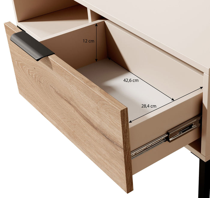 Meubella - Salontafel Ramirez - Beige - Eiken - 97 cm