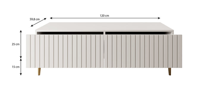 Meubella - Salontafel King - Mat Zwart - 120 cm