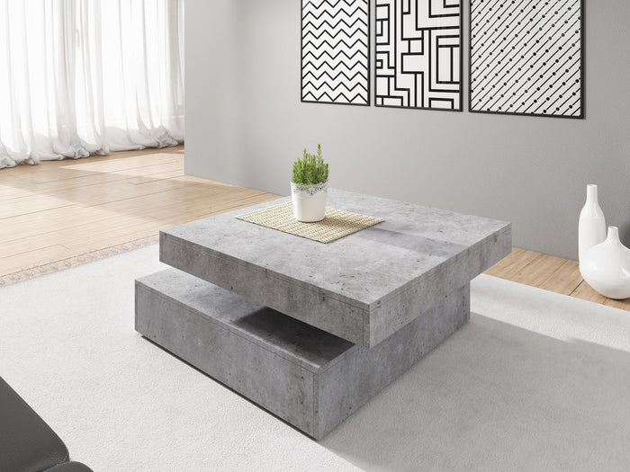 Meubella - Salontafel Carlo - Betonlook - 78 cm