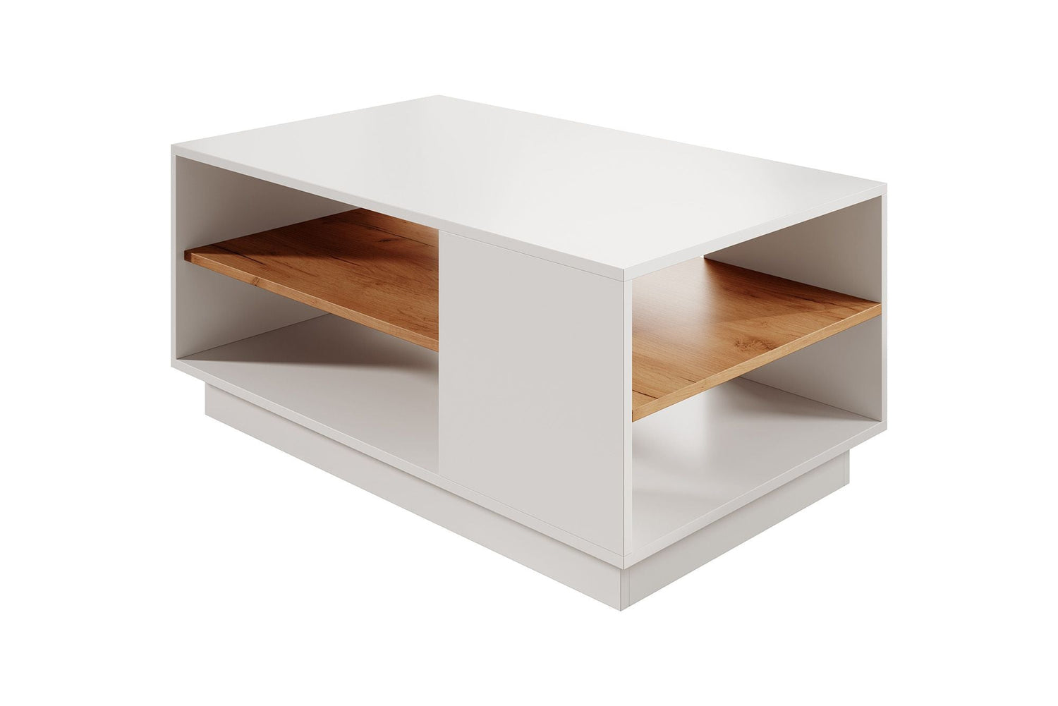 Meubella - Salontafel Three - Wit - Eiken - 100 cm