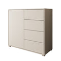 Meubella - Dressoir Gideon - Beige - 100 cm