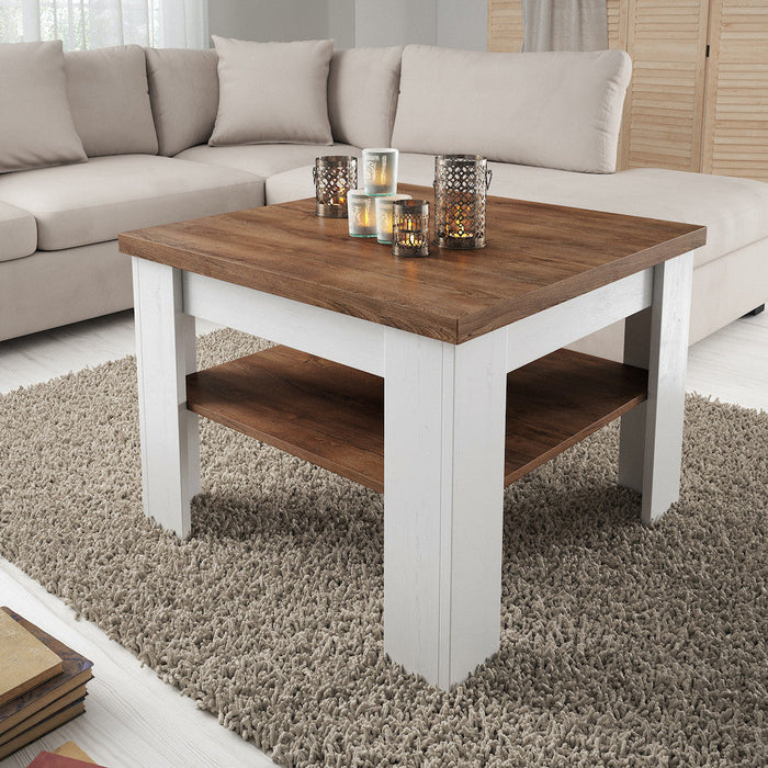 Meubella - Salontafel Parello  - Wit - Eiken - 70 cm