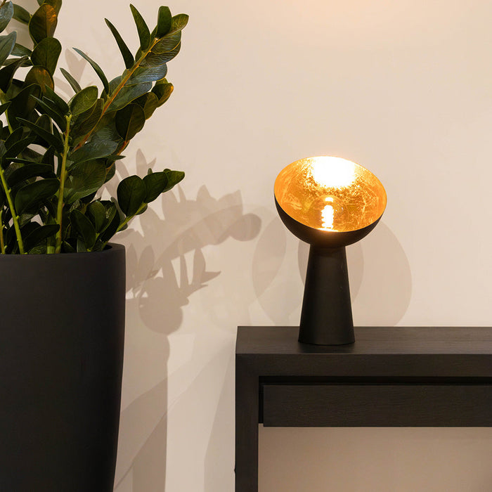 Atmooz Hopi - Tafellamp - Zwart en Goud - Metaal - 43 cm