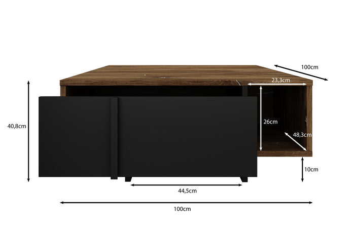 Meubella - Salontafel Jonna - Eiken - 100 cm