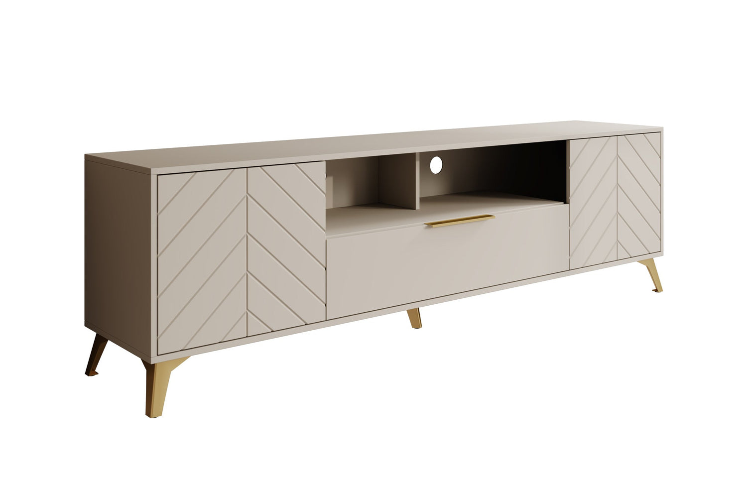 Meubella - TV-Meubel Xiano - Beige - 203 cm