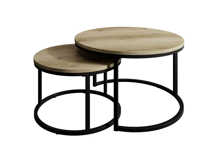 Meubella - Salontafel Rica - Eiken - Set van 2