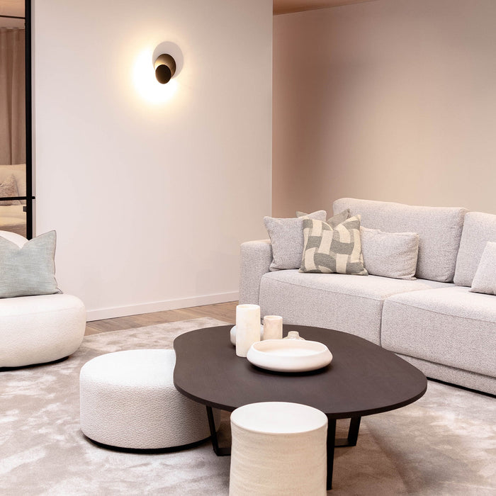 Atmooz Nakai - Ronde Wandlamp - Zwart - LED - 20 x 20 x 9 cm