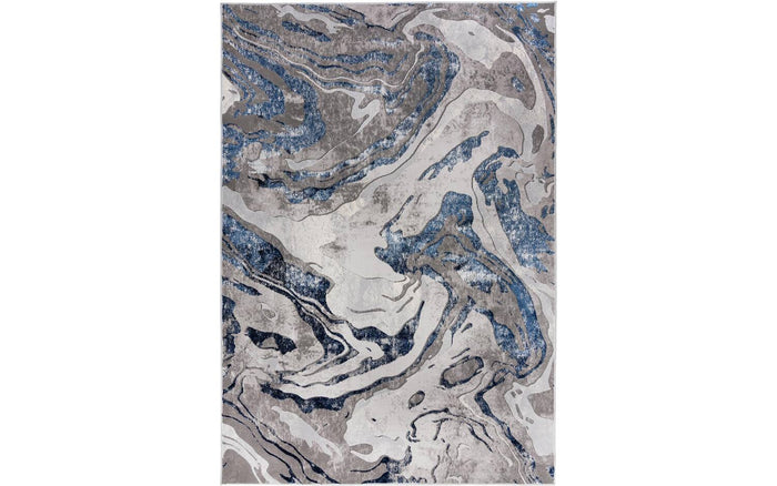 Goossens Vloerkleed Marbled in Navy (marbled)