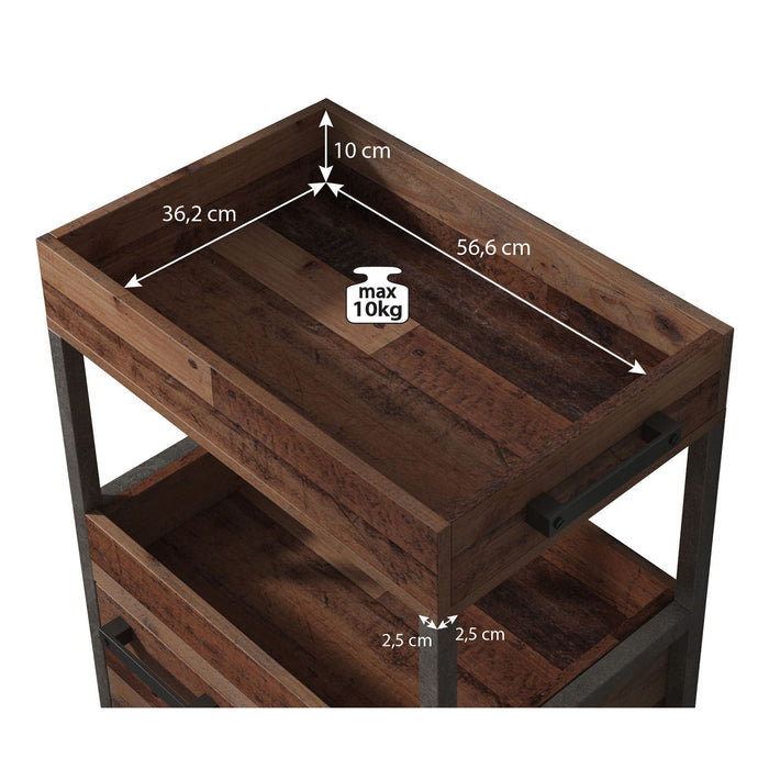 Meubella - Barkast Cade - Eiken - 60 cm
