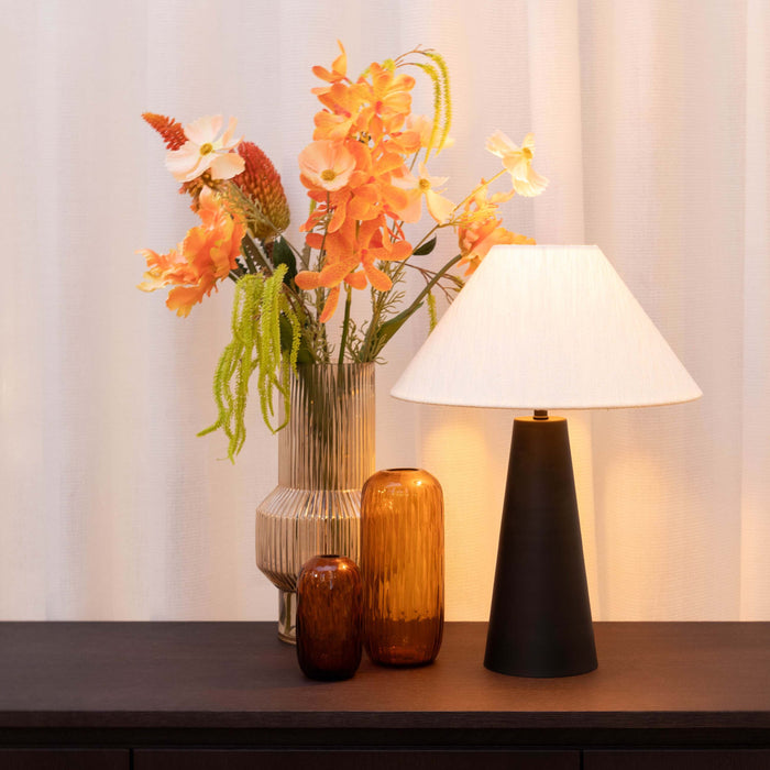 Atmooz Delsin - Tafellamp - Zwart en Wit - 50 x 36 cm