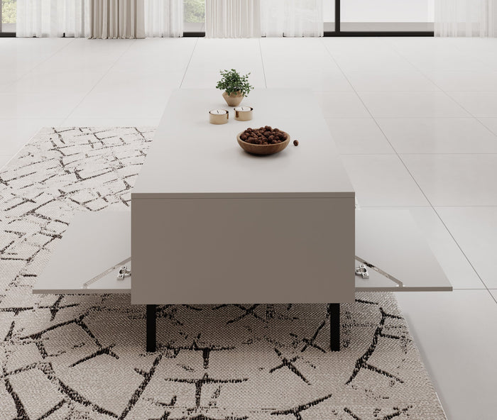 Meubella - Salontafel Margareth - Wit - 110 cm