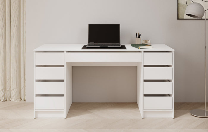 Meubella - Bureau Avio 2 - Wit - 154 cm