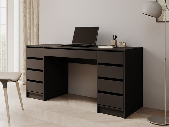 Meubella - Bureau Avio 2 - Zwart - 154 cm