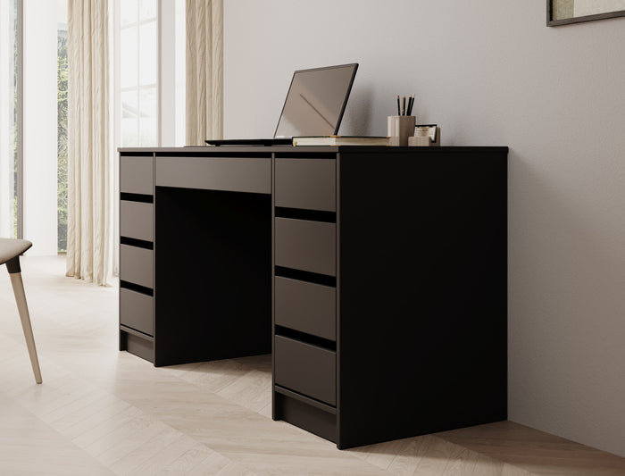 Meubella - Bureau Avio 2 - Zwart - 154 cm