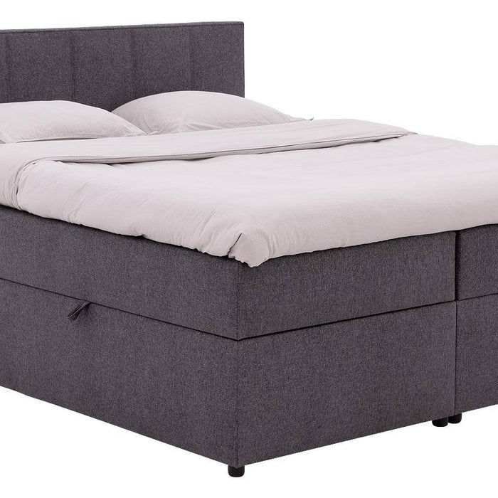 Goossens Boxspring Store met opbergruimte - grijs - 160 x 212 cm cm