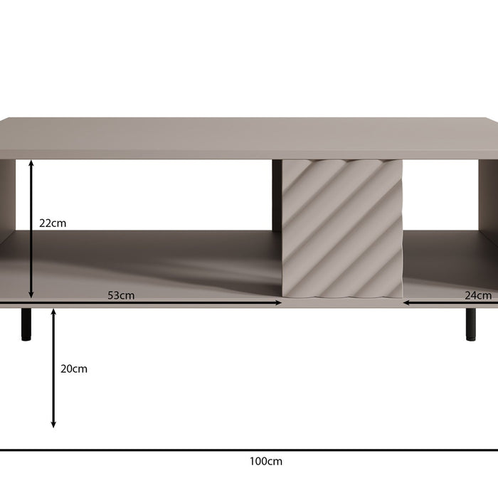 Meubella - Salontafel Laguna - Zwart - 100 cm