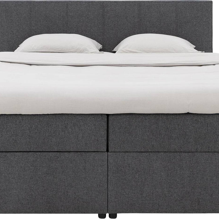 Goossens Boxspring Store met opbergruimte - grijs - 160 x 212 cm cm