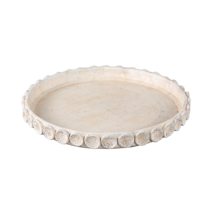 PTMD Plateau Ayisy - 45x45x4 cm - Cement - Creme