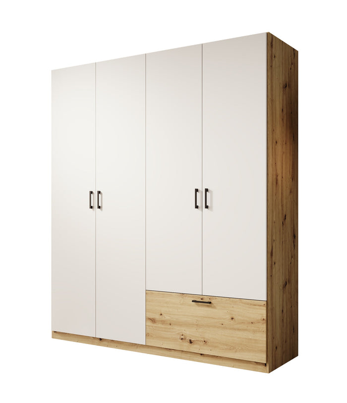 Meubella - Kledingkast Audrey - Wit - 180 cm