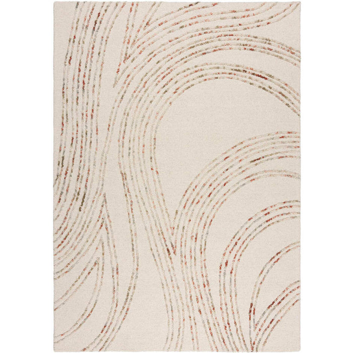 Goossens Vloerkleed Swirl in Naturel, orange (swirl)