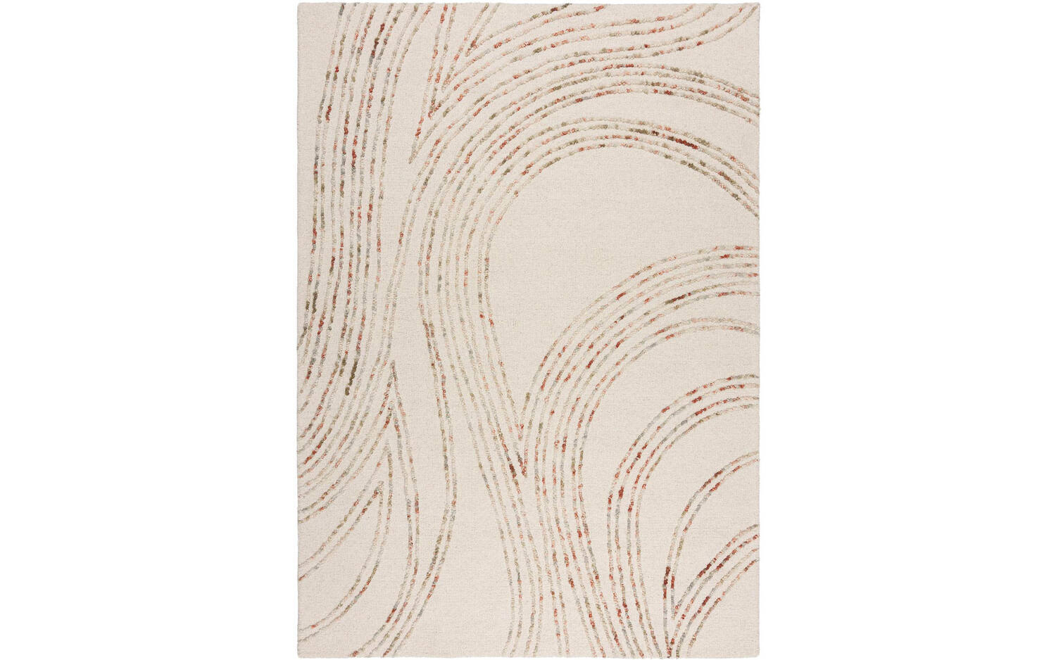 Goossens Vloerkleed Swirl in Naturel, orange (swirl)