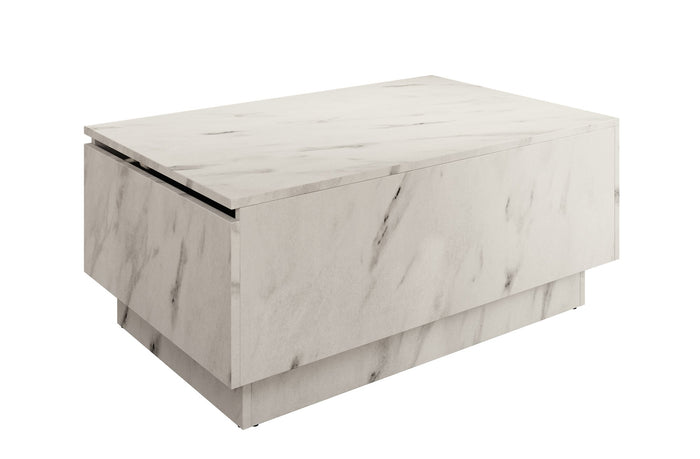 Meubella - Salontafel Micha - Wit marmerlook - 90 cm