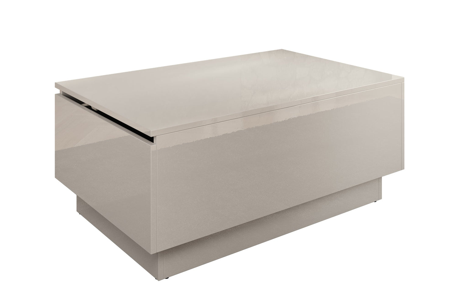 Meubella - Salontafel Micha - Hoogglans wit - 90 cm