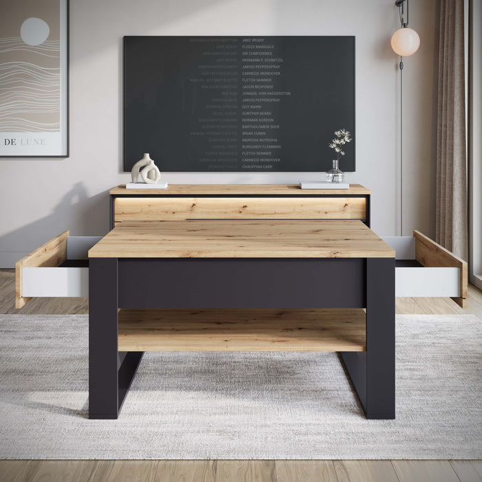 Meubella - Salontafel Quincy - Eiken - 100 cm