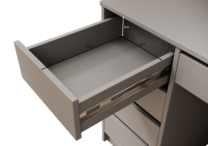 Meubella - Bureau Avio 2 - Zwart - 154 cm