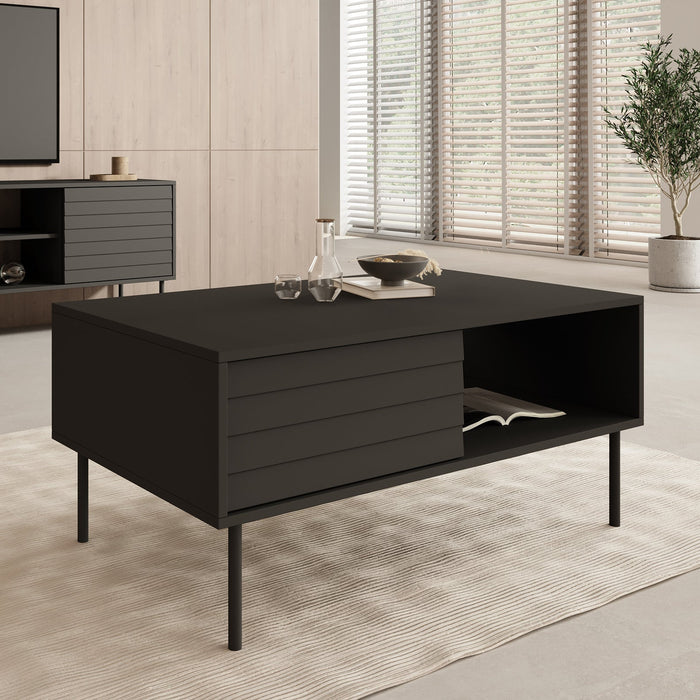 Meubella - Salontafel Cordoba - Zwart - 100 cm