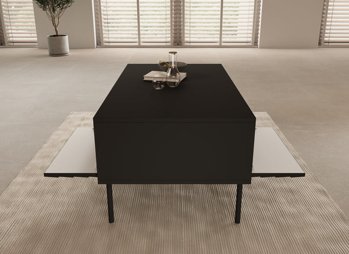 Meubella - Salontafel Cordoba - Zwart - 100 cm