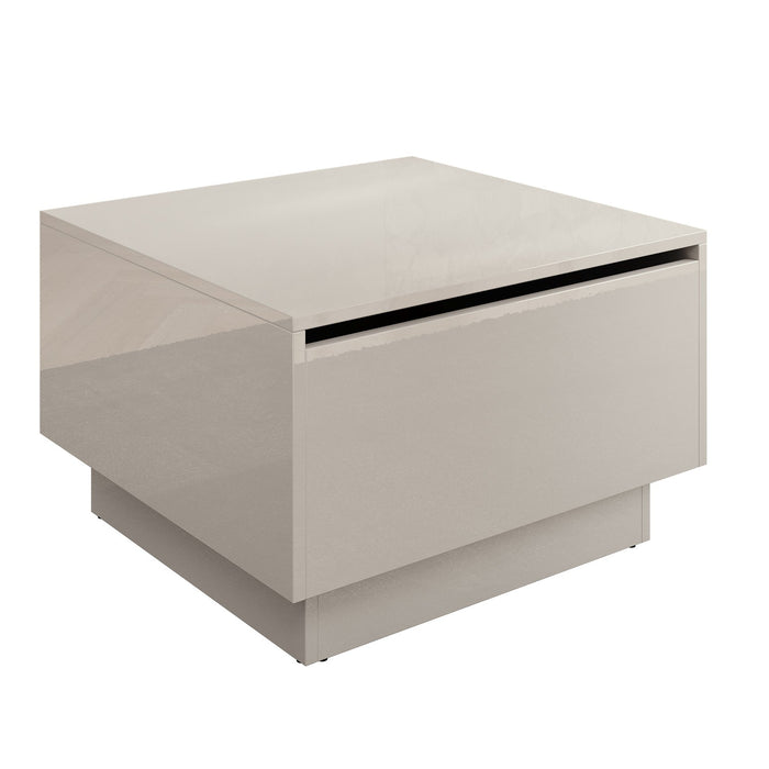 Meubella - Salontafel Micha - Hoogglans wit - 60 cm