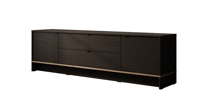 Meubella - TV-Meubel Lennard - Zwart eiken - 183 cm