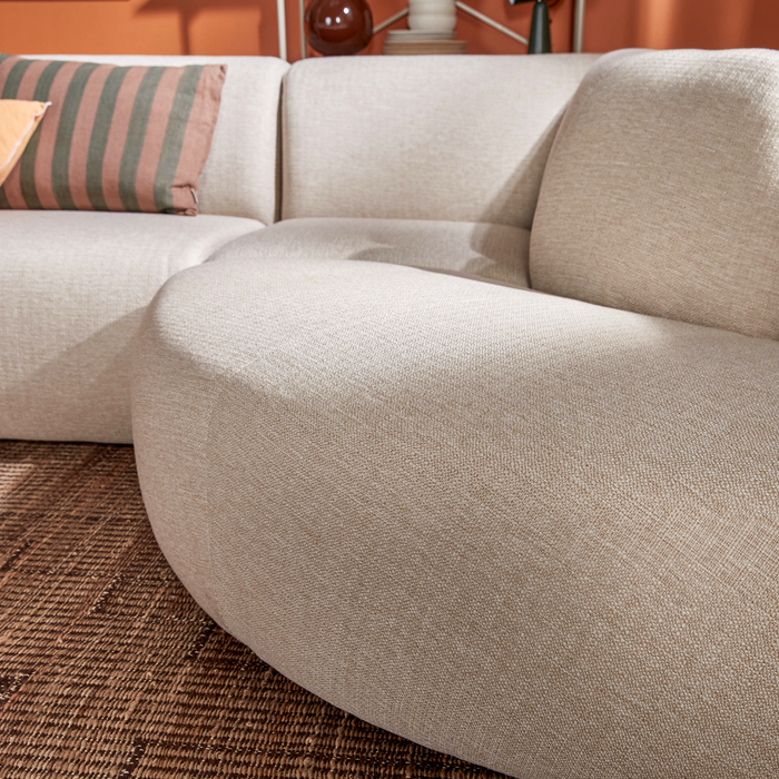 by fonQ Move Hoekbank Rechts - Ronde Hoek - Open Eind - Zand