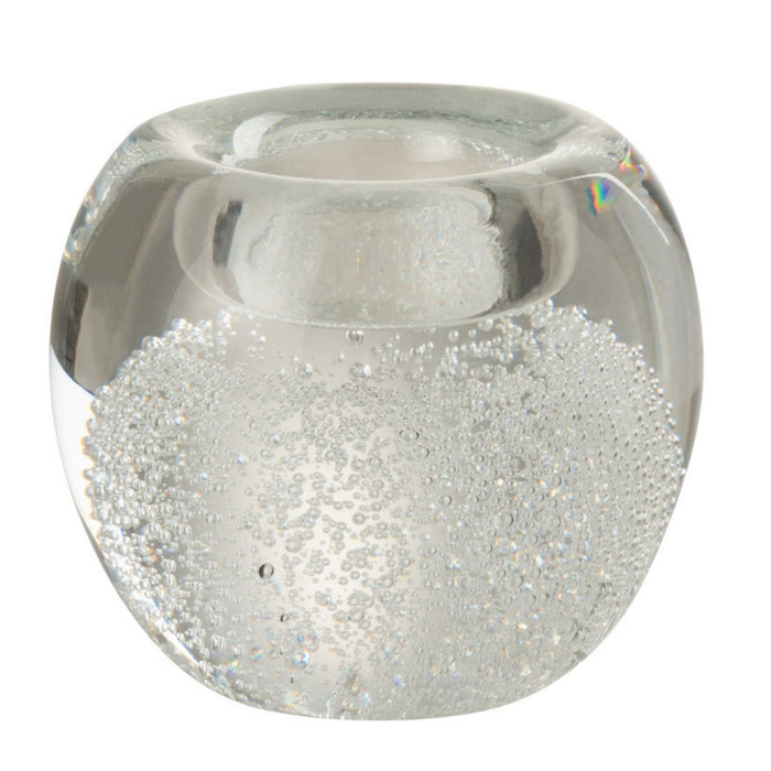 J-Line theelichthouder Presse-Papier - transparant - glas