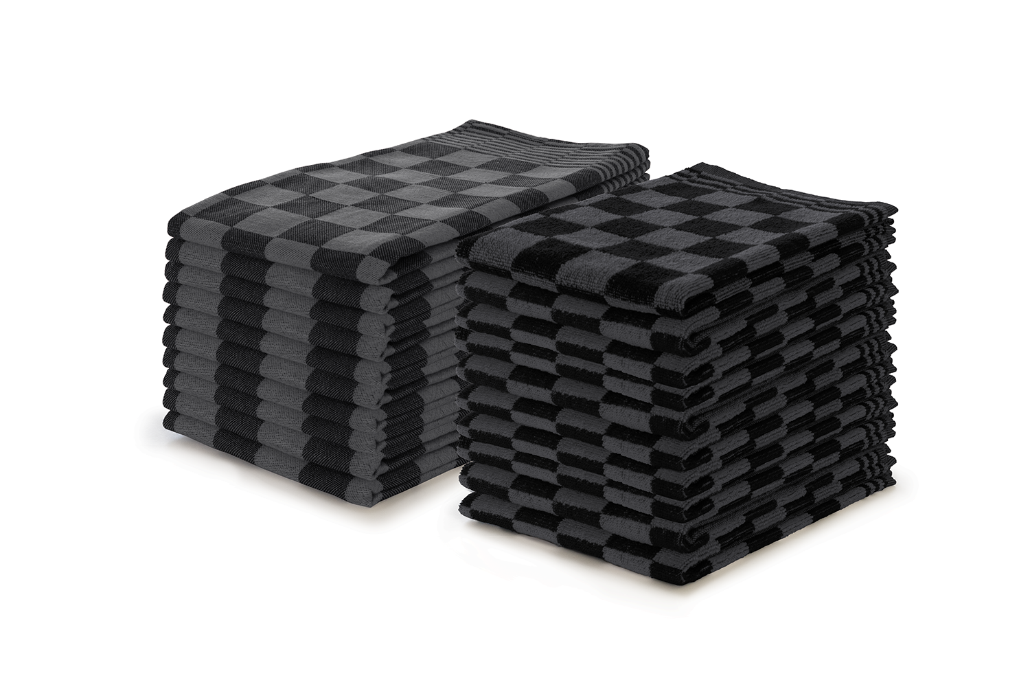 LINNICK Theedoeken & Keukendoeken Set Blok - zwart - set van 20