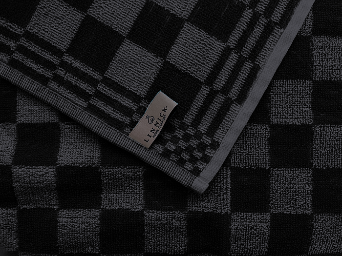 LINNICK Theedoeken & Keukendoeken Set Blok - zwart - set van 12