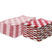 LINNICK Theedoeken & Keukendoeken Set Blok - rood - set van 12